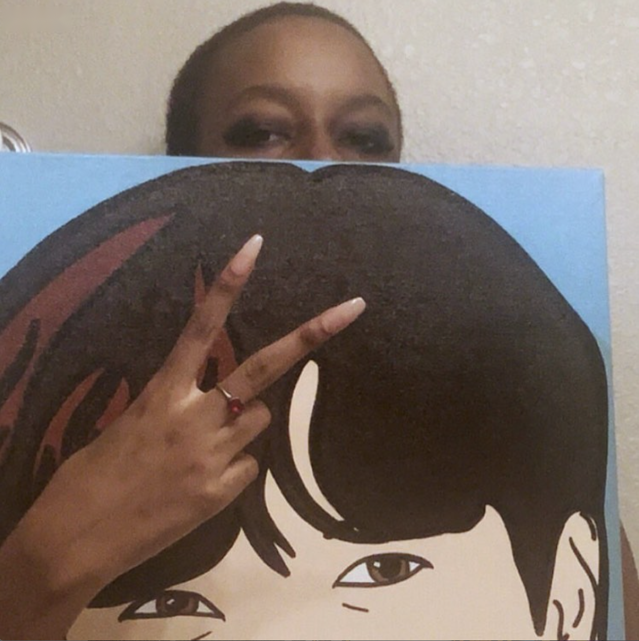 Happy Geeker Studio client 44 with their painting