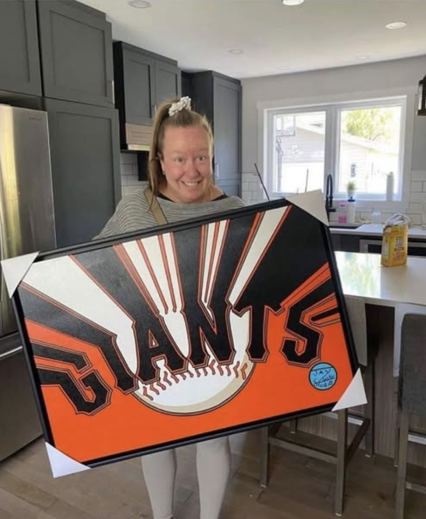 Happy Geeker Studio client 7 with their painting