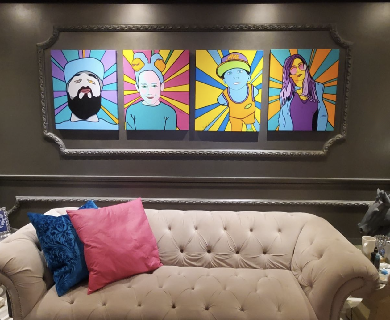 Happy Geeker Studio client 52 with their painting