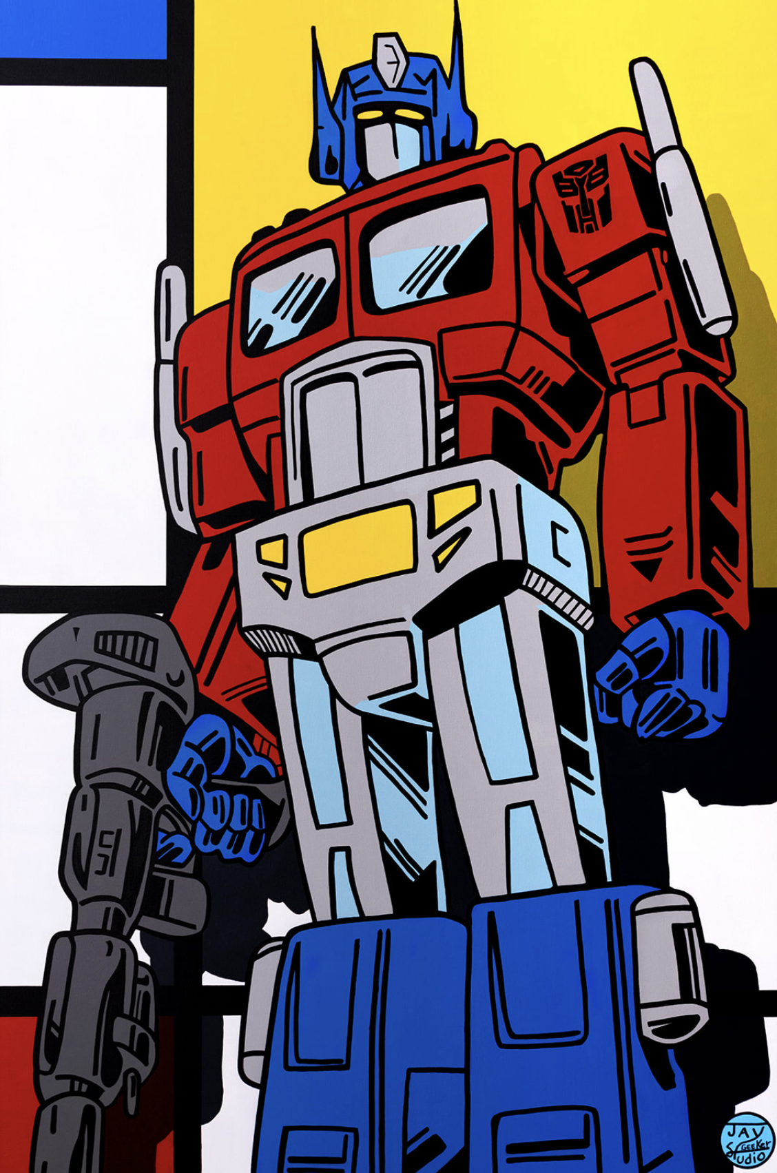 Tableau Mondrian Optimus Prime par Geeker Studio
