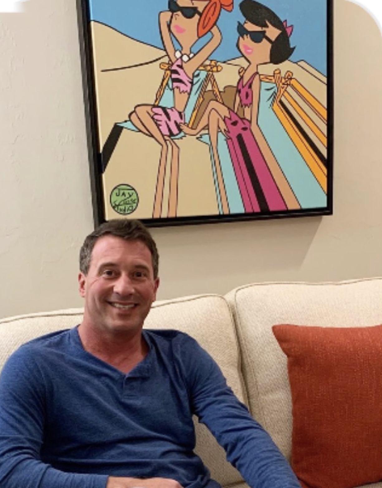 Happy Geeker Studio client 42 with their painting