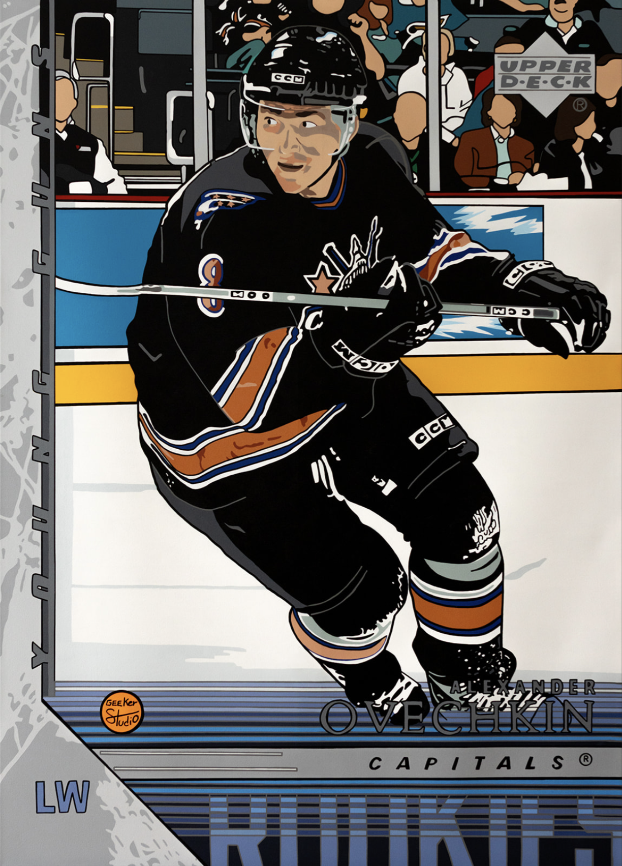 Alexander Ovechkin rookie card painting