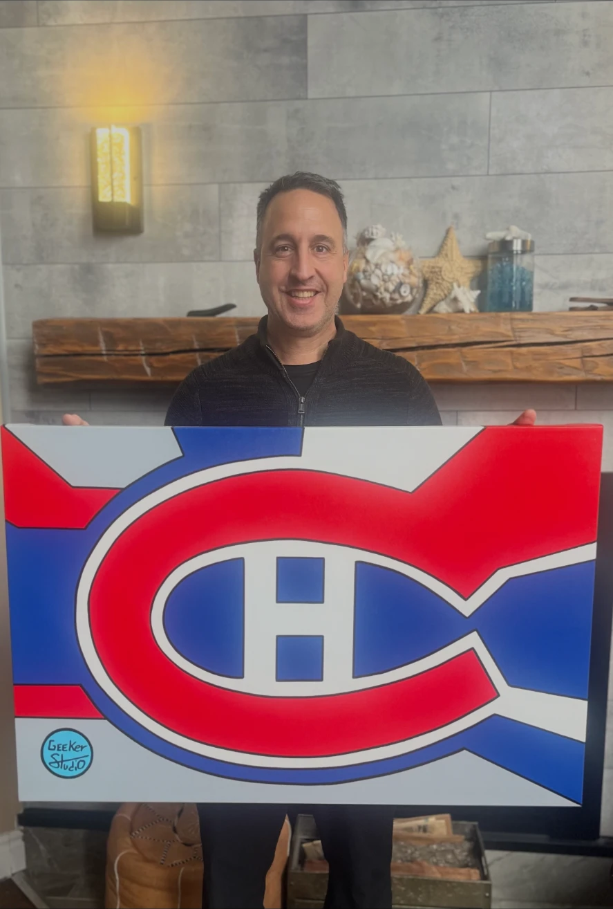Happy Geeker Studio client 46 with their painting