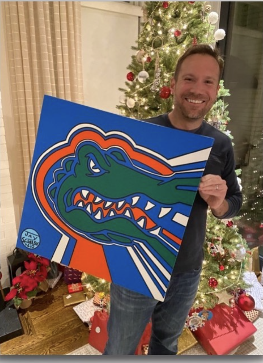 Happy Geeker Studio client 35 with their painting