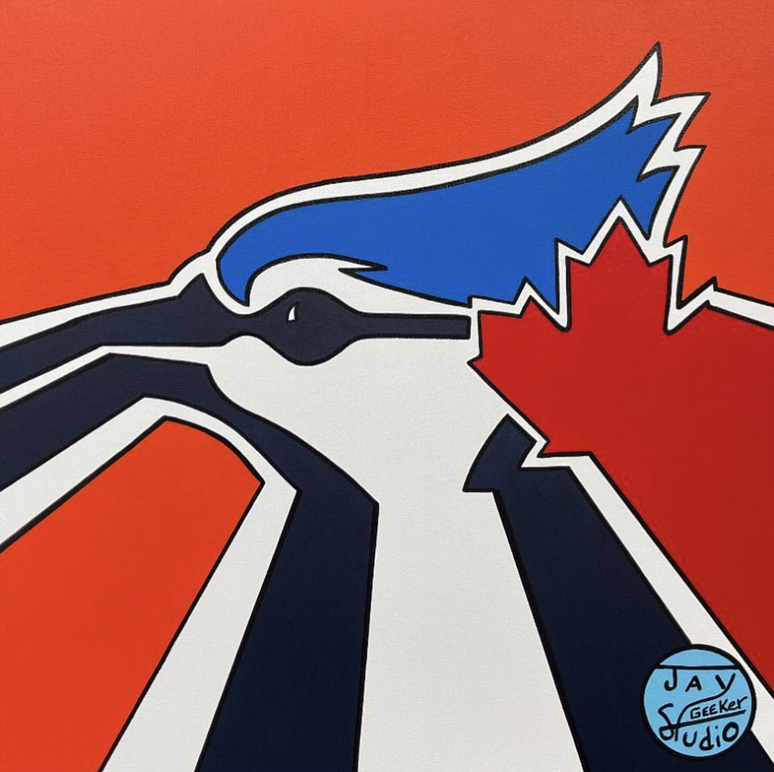 Exploded Optic Orange Blue Jays