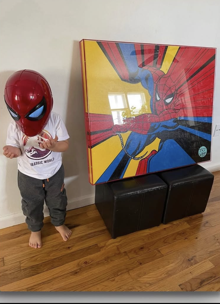 Happy Geeker Studio client 17 with their painting