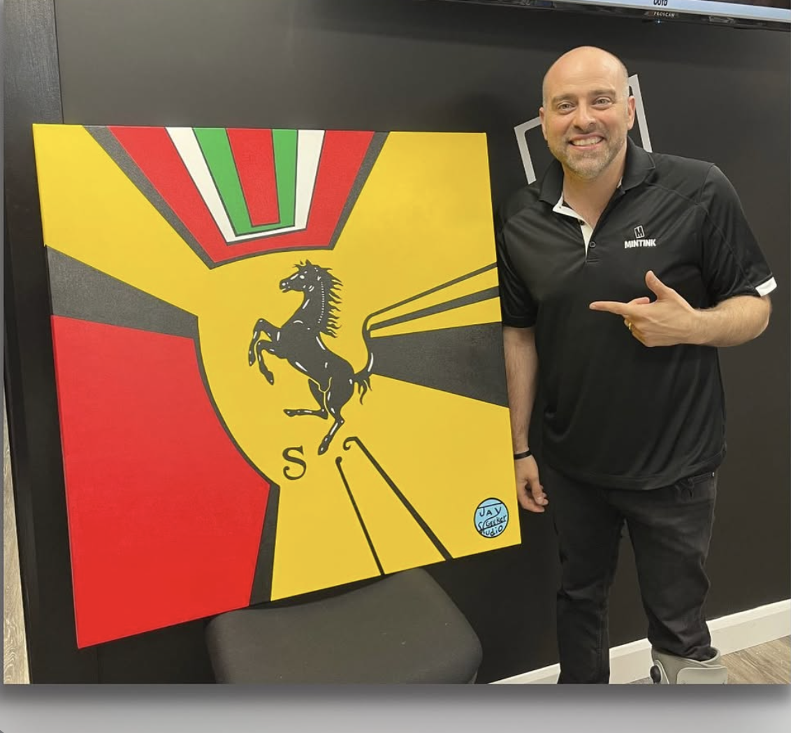 Happy Geeker Studio client 27 with their painting