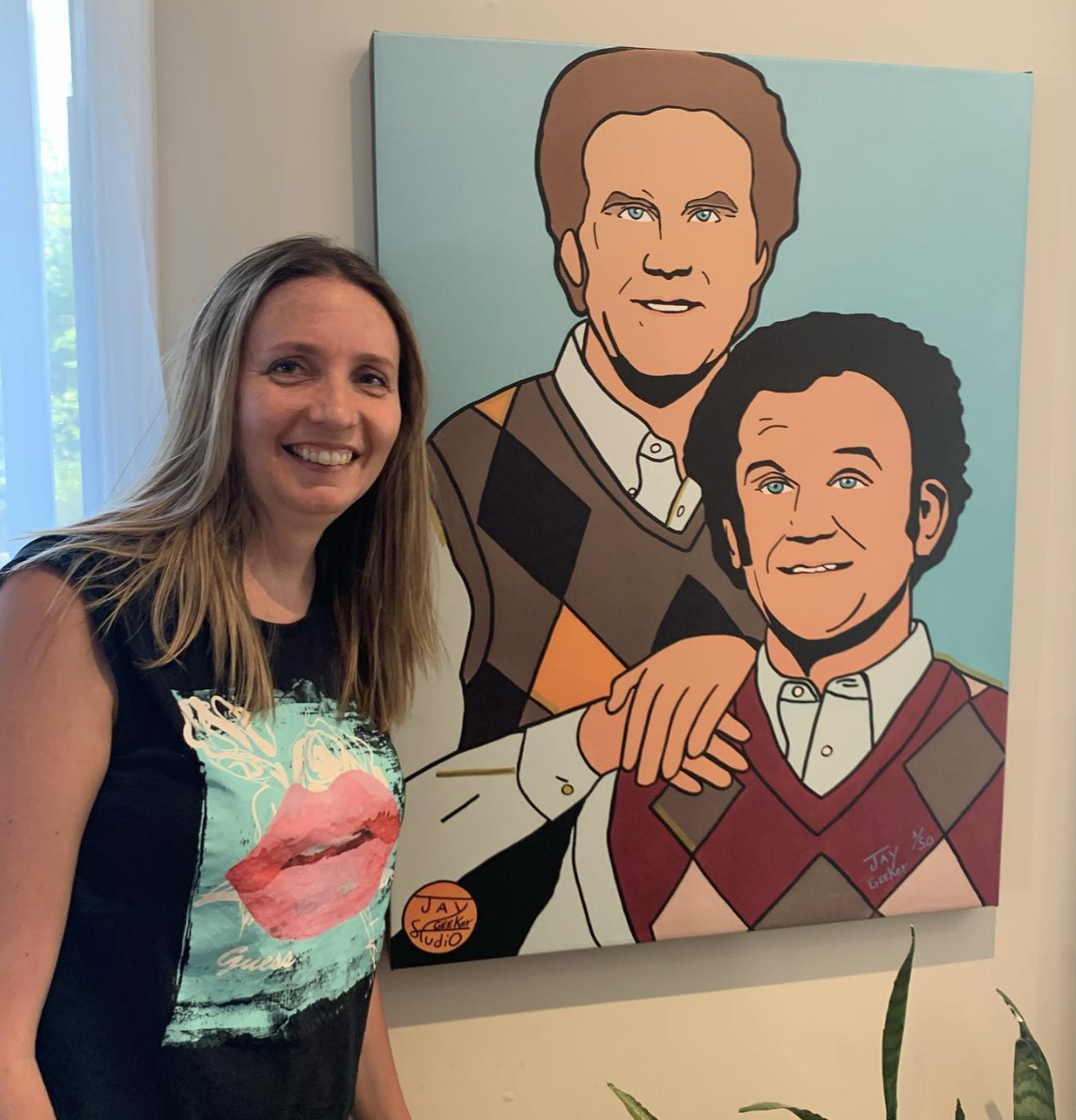 Happy Geeker Studio client 49 with their painting