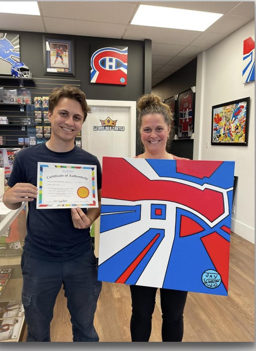 Happy Geeker Studio client 29 with their painting
